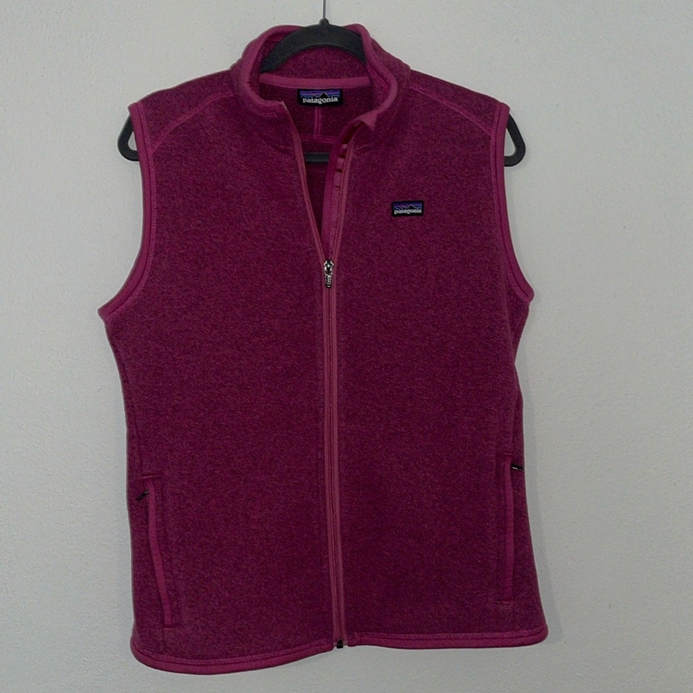 Pink Patagonia Vest Fleece Large